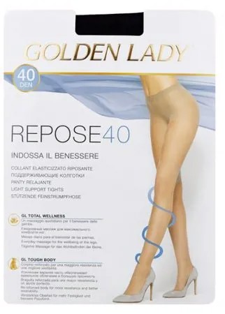 Колготки Golden Lady Repose 40 den, размер 4-L, nero (черный)