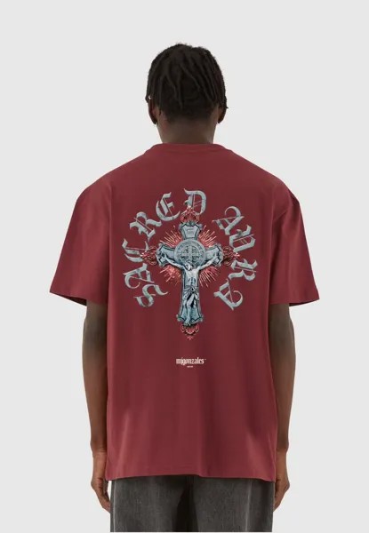 Футболка с принтом CROSS X HEAVY OVERSIZED MJ Gonzales, цвет cherry