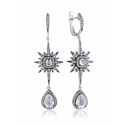 Серьги VALTERA, серебро, 925 проба, фианит, серебряный
