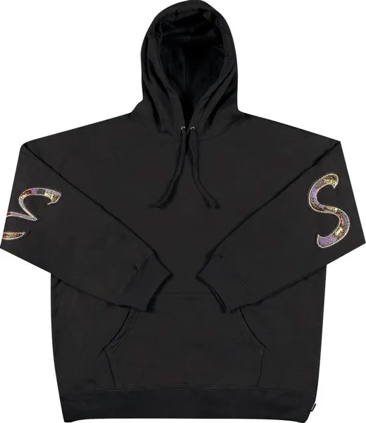 Толстовка Supreme Beaded Hooded Sweatshirt 'Black', черный