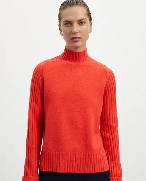 Женский вязаный свитер с высоким воротником Ecoalf, красный