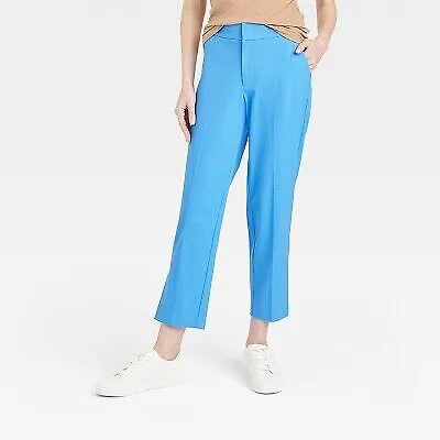 Женские узкие брюки прямого кроя со средней посадкой и боковым разрезом — A New Day Blue 16