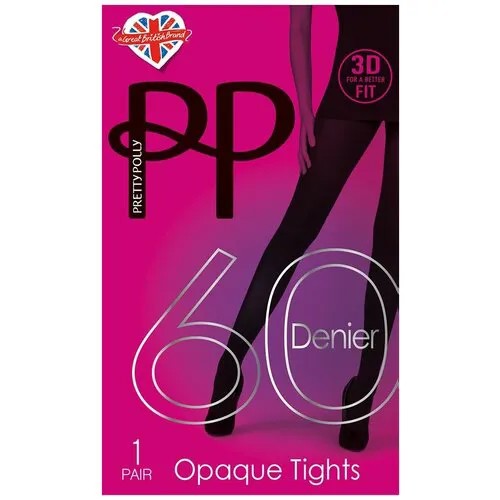 Колготки Pretty Polly, 60 den, размер XL, серый, черный