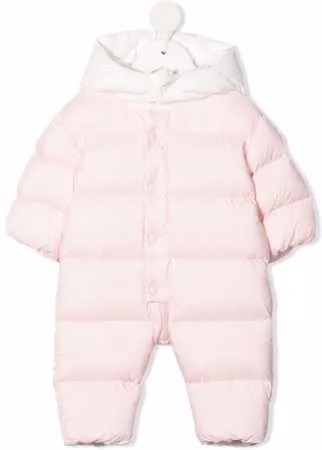 Moncler Enfant дутый ромпер с логотипом