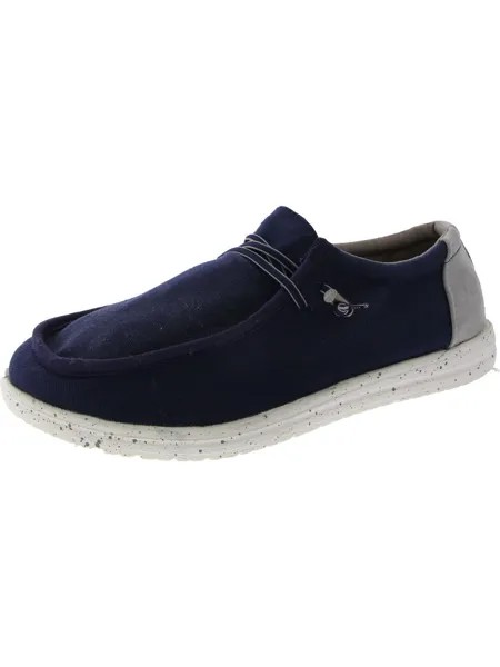 Мужские парусиновые топсайдеры Brian Sun + Stone, цвет Navy/Grey Canvas