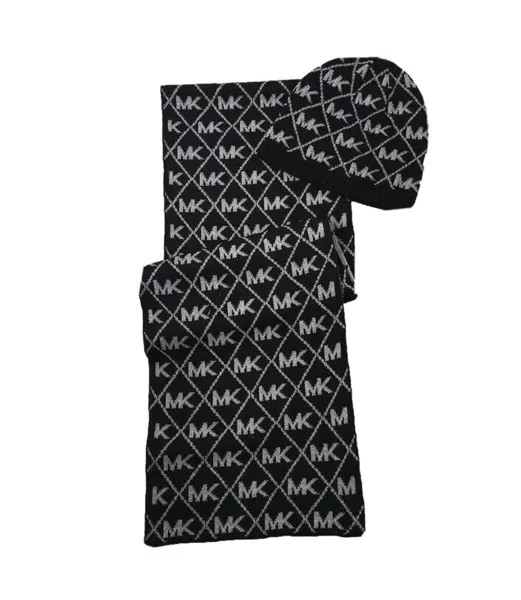 Комплект (шапка+шарф) женский Michael Kors 537866C черный, one size