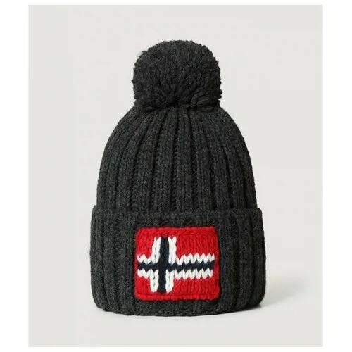 Шапка Napapijri SEMIURY 4 DARK GREY MEL Мужчины NA4FRT197 OS