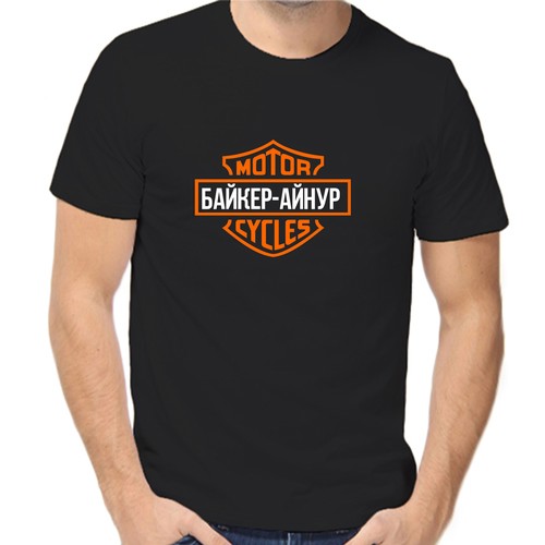 Футболка айнур байкер, размер (56)3XL, чёрный
