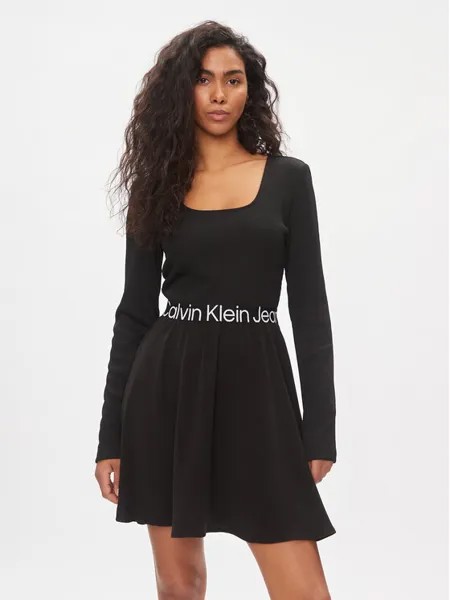 Платье на каждый день, стандартного кроя Calvin Klein, черный