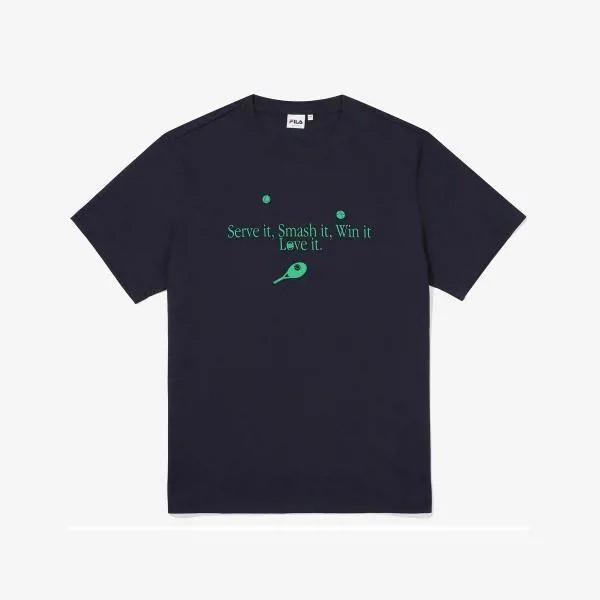 [Fila]Fila/tennis/Lettering/Short-Sleeve T-Shirt