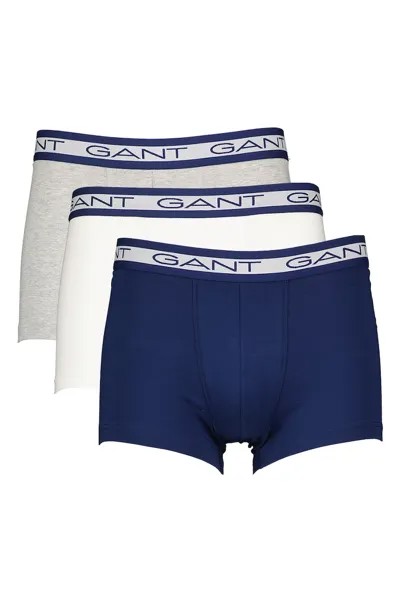 Боксеры с логотипом - 3 пары Gant, серый