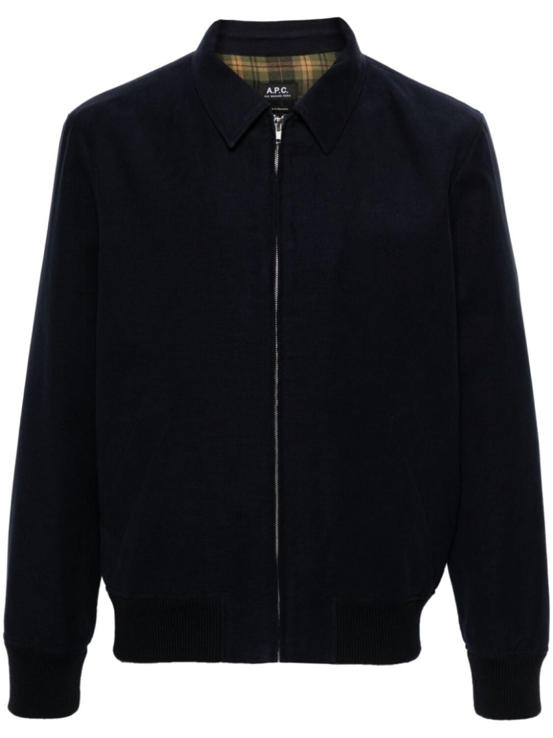 A.P.C. бомбер с вышитым логотипом, синий
