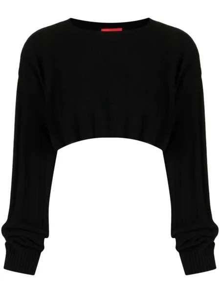 Укороченный топ Remy в рубчик Cashmere In Love, черный