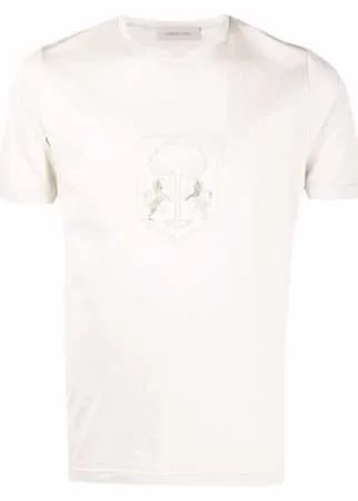 Corneliani футболка с вышитым логотипом