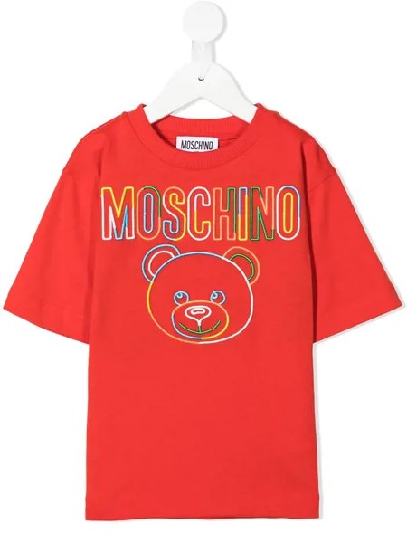 Moschino Kids Teddy Bear embroidered-logo T-shirt