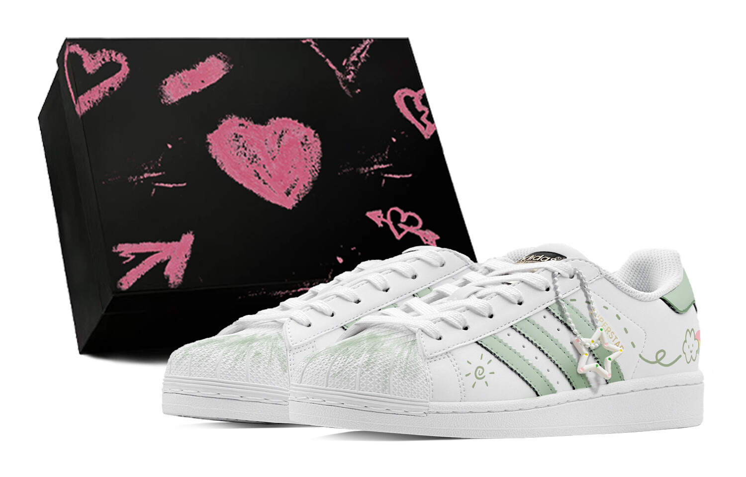 Кроссовки adidas originals Superstar Skateboarding Shoes Unisex Low-top Green, зеленый