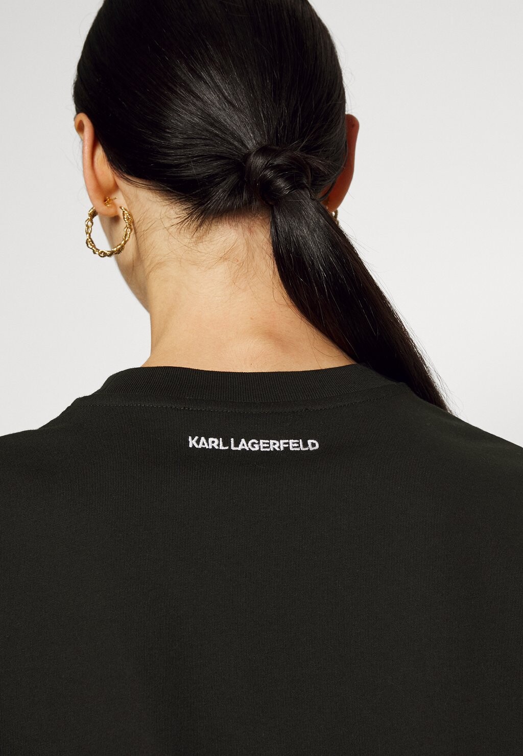 Футболка с принтом SIGNATURE KARL LAGERFELD, черный
