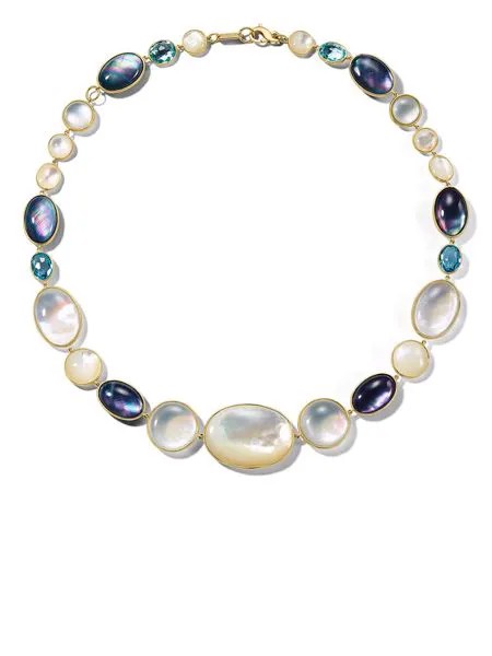 IPPOLITA короткое колье Luce из желтого золота с камнями