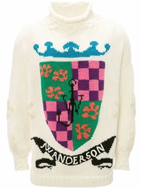 JW Anderson джемпер с логотипом, белый