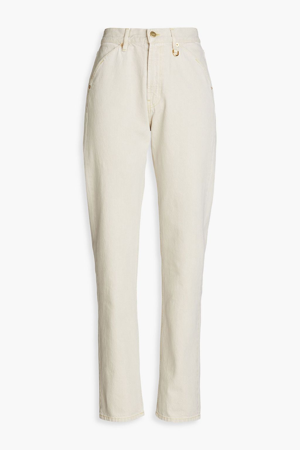 Прямые джинсы Le De Nimes с высокой посадкой JACQUEMUS, слоновая кость
