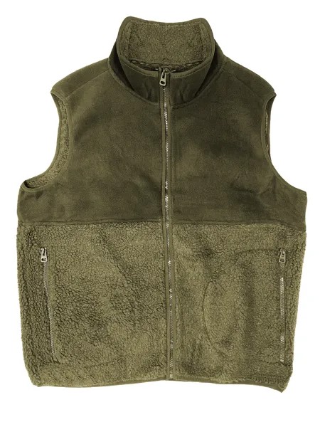 Утепленный жилет EGOMAXX Fleece Kunstfell Warme Jacke Ärmellos ohne Kapuze, оливковый
