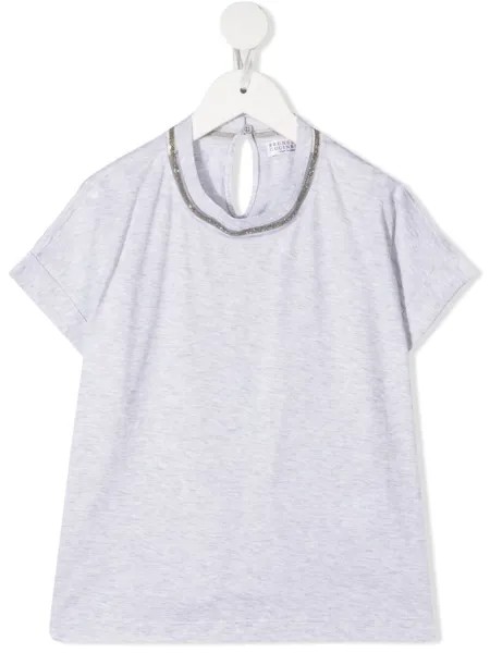Brunello Cucinelli Kids футболка с заклепками