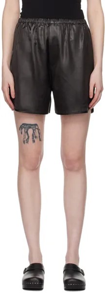 Коричневые глянцевые шорты Filippa K