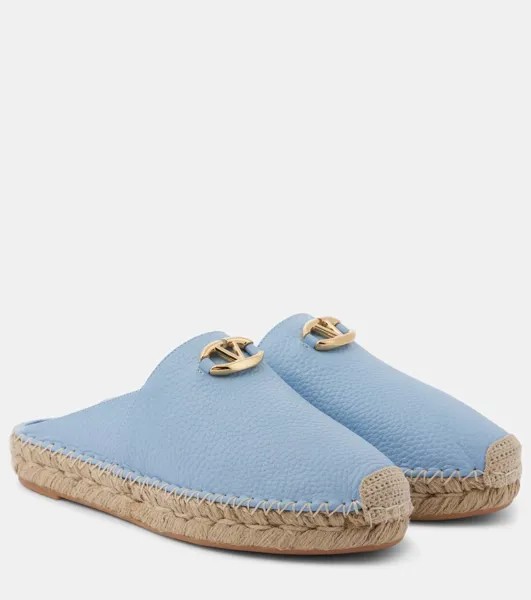 Кожаные эспадрильи VLogo Moon Valentino Garavani, цвет popeline blue