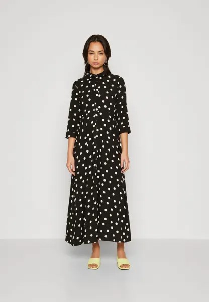 Платье макси YASSAVANNA LONG SHIRT DRESS Yas Petite, цвет black/white