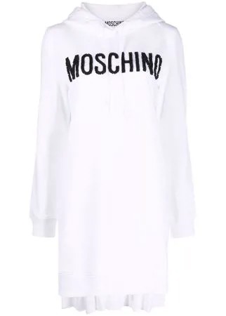 Moschino платье-худи с логотипом