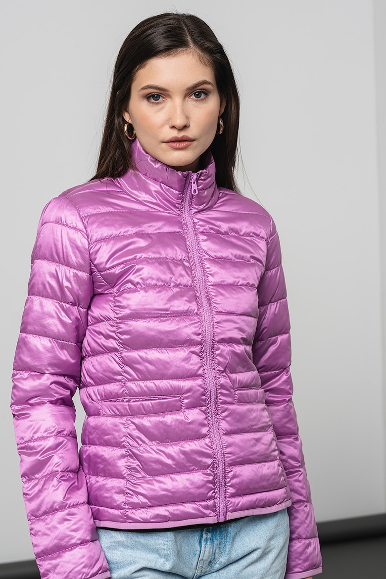 Стеганая зимняя куртка с карманами Only, фиолетовый