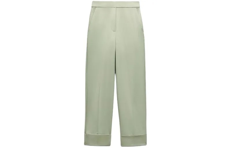 Повседневные брюки женские светло-зеленые Zara
