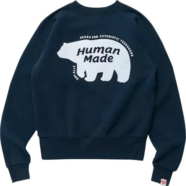 Толстовка Human Made Raglan Crewneck 'Navy', синий