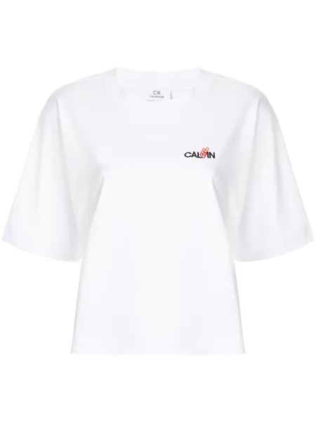 CK Calvin Klein футболка с вышитым логотипом