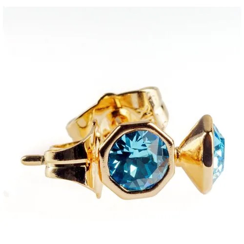 Серьги пусеты XUPING JEWELRY, Swarovski Zirconia, бирюзовый