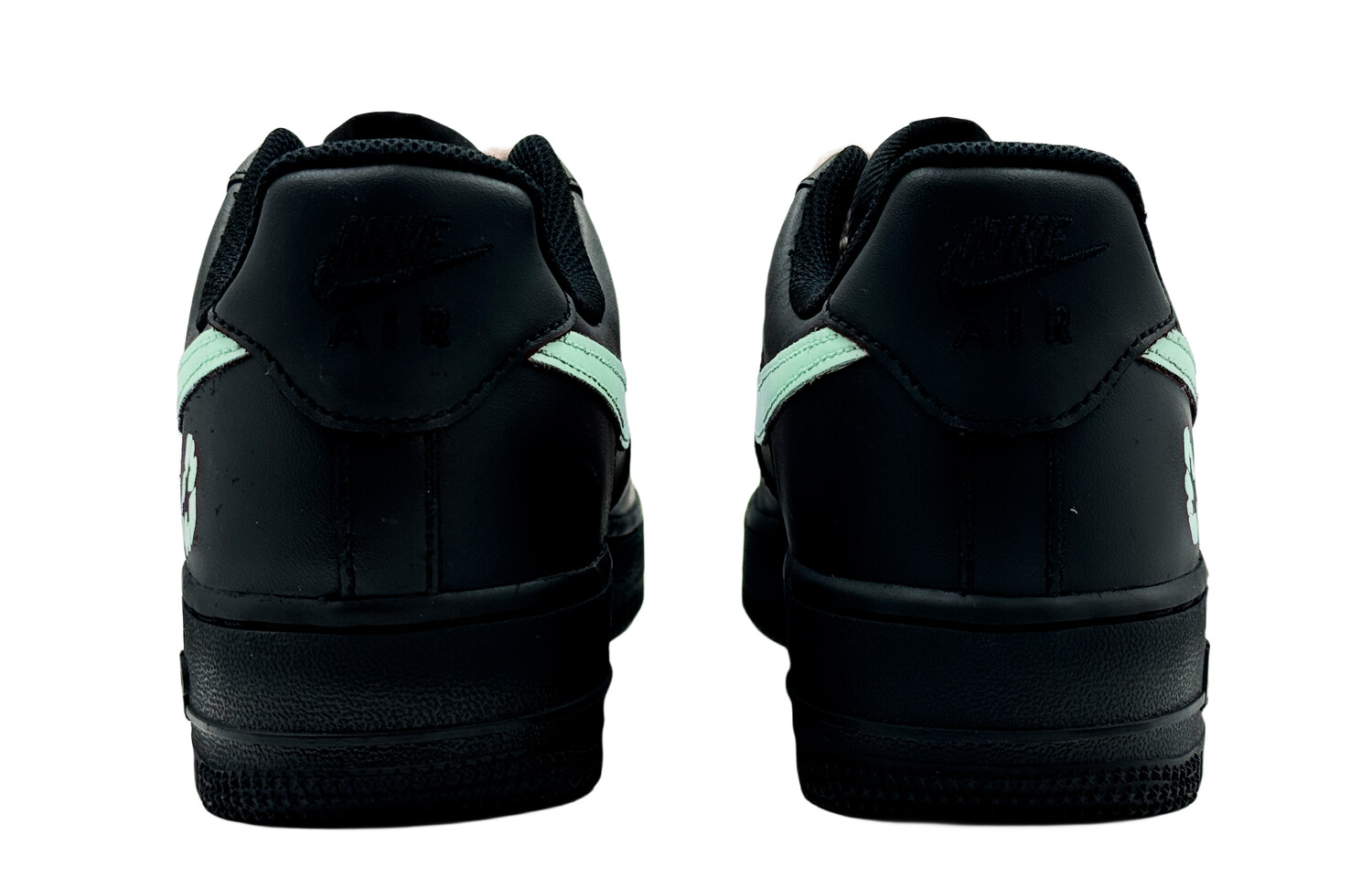 Кроссовки Nike Air Force 1 Skateboarding Shoes Women's Low-top Black, светло-зеленый