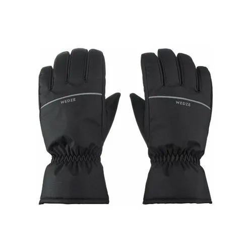 Перчатки лыжные для взрослых черные 100 WEDZE S Черный/Капучино Х Decathlon