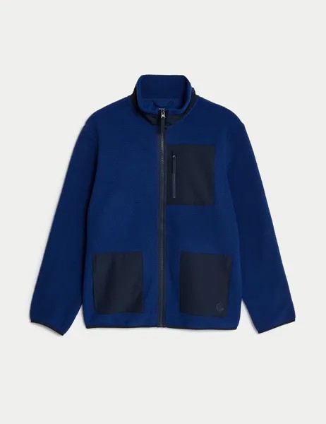 Флисовая куртка на молнии Polar Marks & Spencer, темно-синий