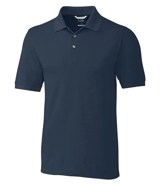 Рубашка-поло стрейч с короткими рукавами Cutter & Buck Big & Tall Advantage Tri-Blend Pique Performance, синий