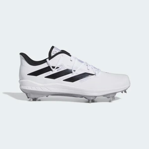 Бутсы Adizero Afterburner 9 Adidas, цвет Cloud White/Core Black/Silver Metallic