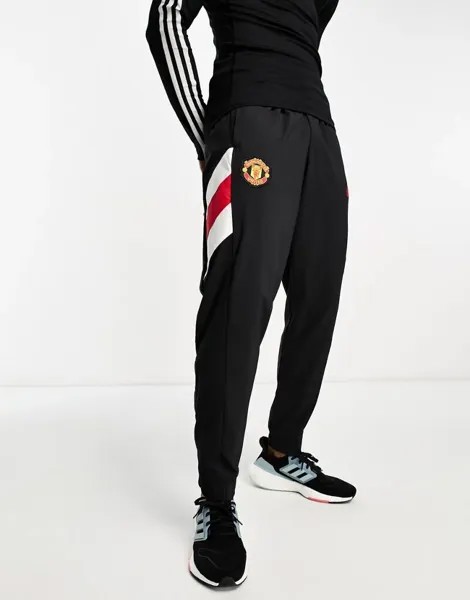 Черные джоггеры adidas Football Manchester United FC Icons adidas performance