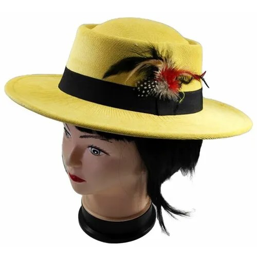 Карнавальная шляпа с пером женская