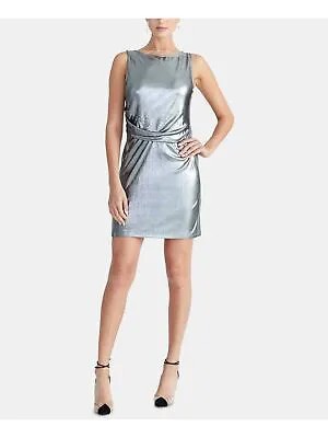 RACHEL ROY Женское серебряное вечернее платье-футляр длиной до колена без рукавов Размер: XS