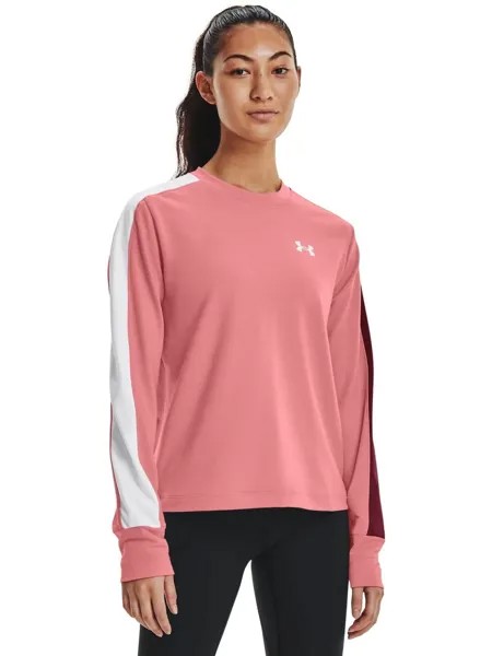 Свитшот женский Under Armour Rival Terry Cb Crew розовый MD