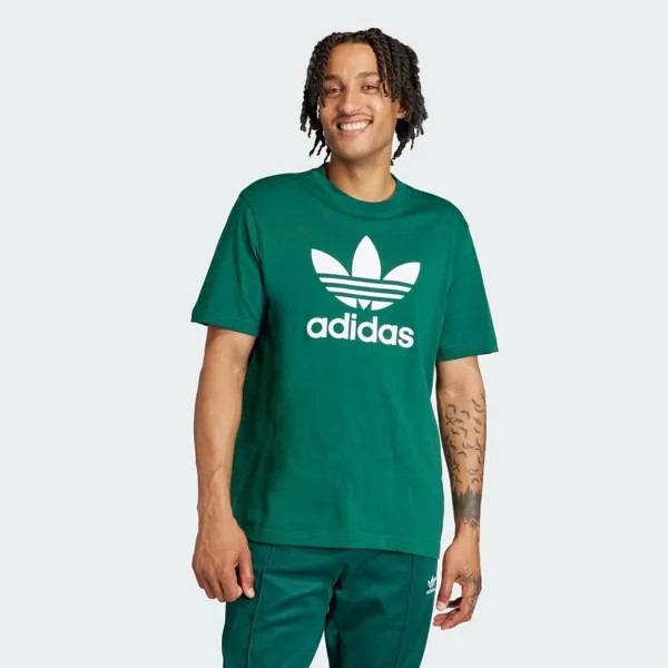 Футболка Adidas Adicolor Trefoil Short Sleeve T-Shirt, цвет College Green
