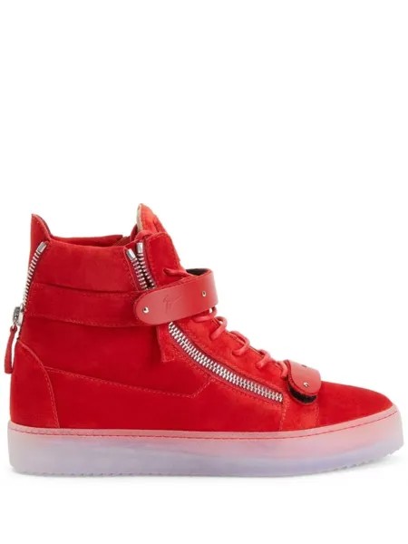 Giuseppe Zanotti высокие кеды Coby, красный