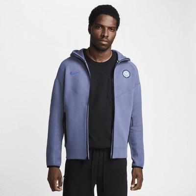 Худи Nike Inter Milan Tech Fleece Windrunner, цвет Diffused Blue/Black/Lyon Blue