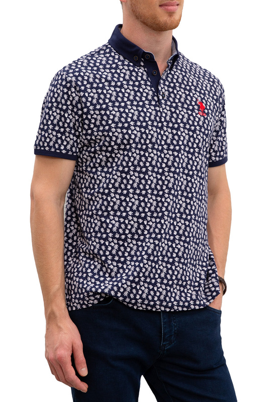 Футболка-поло мужская G081SZ0110PACKER U.S. POLO Assn. синяя L