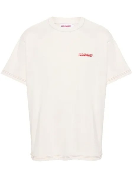 Charles Jeffrey Loverboy футболка с вышитым логотипом, нейтральный цвет