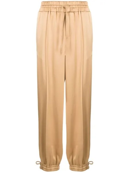 Jil Sander атласные спортивные брюки, нейтральный цвет